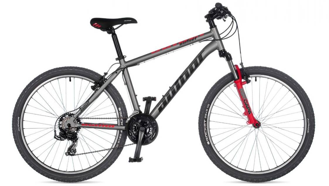 Фотографія Велосипед AUTHOR Outset 26" рама M (2023) Сріблясто-червоний